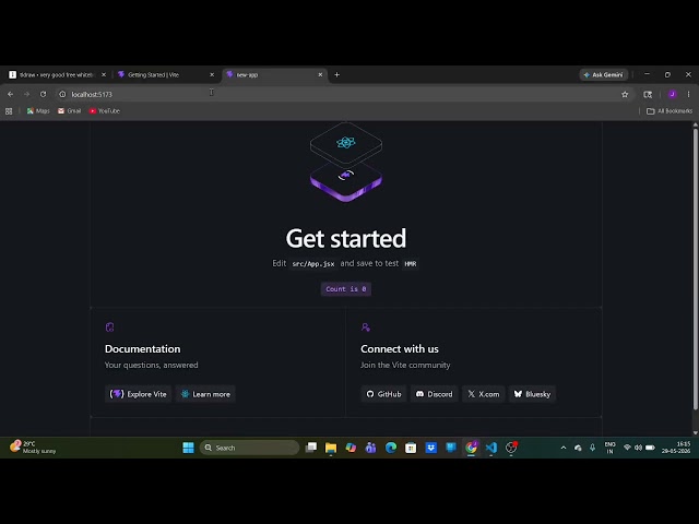 Installing React with vite