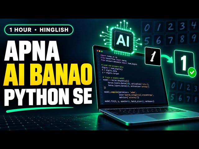 Python Se AI Model Kaise Banaye? | 1 Hour Practical Course in Hindi
