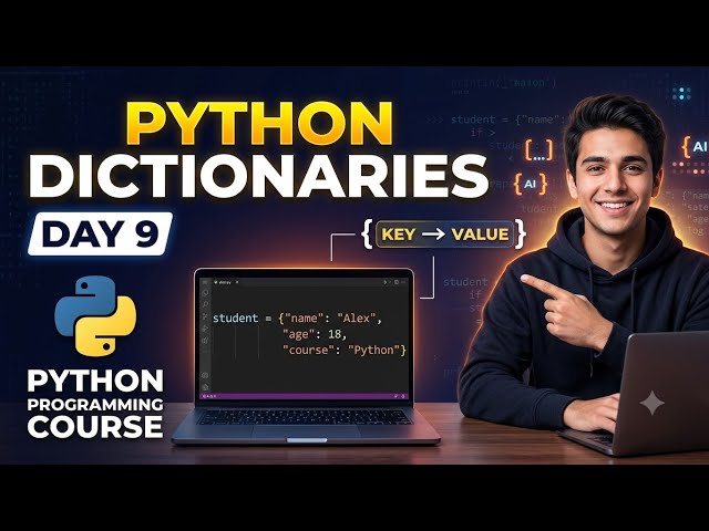 🐍 Python Dictionaries Explained | Day 9 | Python for Beginners#shorts #trending #python 