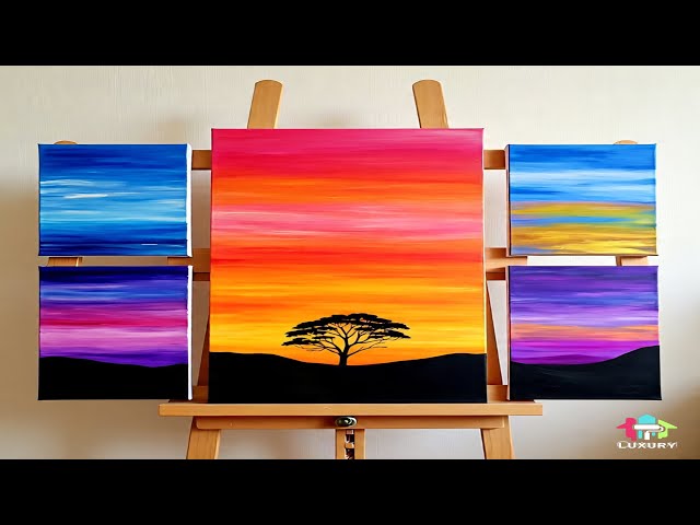 “3 Best Sunset Painting Ideas for Beginners | Easy & Creative Art Tutorials”