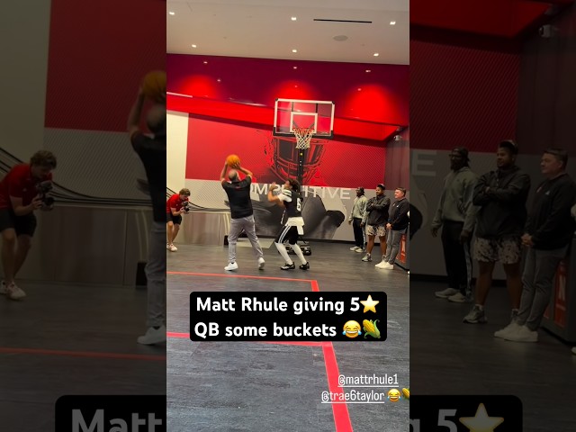 Matt Rhule giving 5⭐️ QB Commit Trae Taylor some BUCKETS 🌽😂 #GBR #cfb #nebraska #shorts