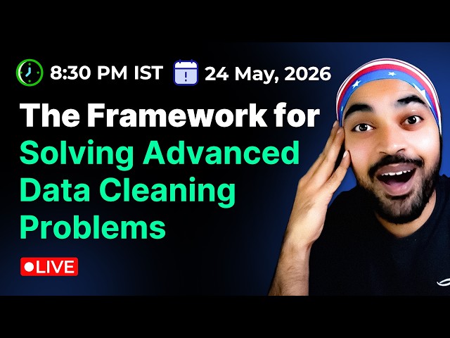 🔴 The Framework for Solving Advanced Data Cleaning Problems | Live Event