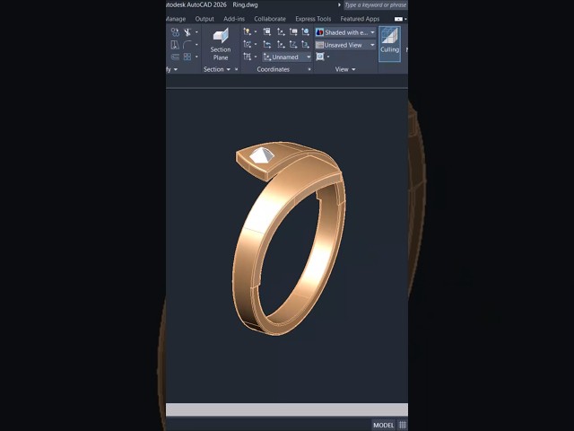 AutoCAD JEWELLERY Design #autocadtips #jewellerydesign #autocaddesign #sabeercad #jewellerycad