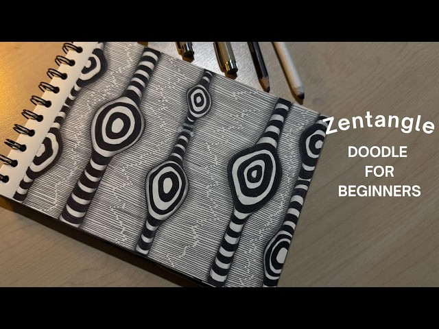 Zentangle inspired art to draw for beginners!