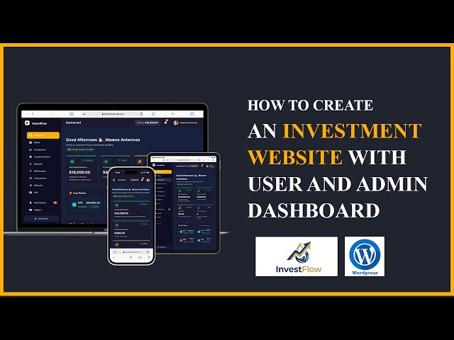 Build an Investment Website with InvestFlow – Plugin Dashboard Tour