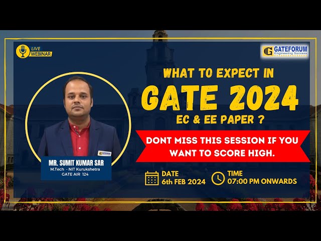 Don't Miss this If you Are Writing GATE 2024 | Electrical & Electronics & Communication Engineering