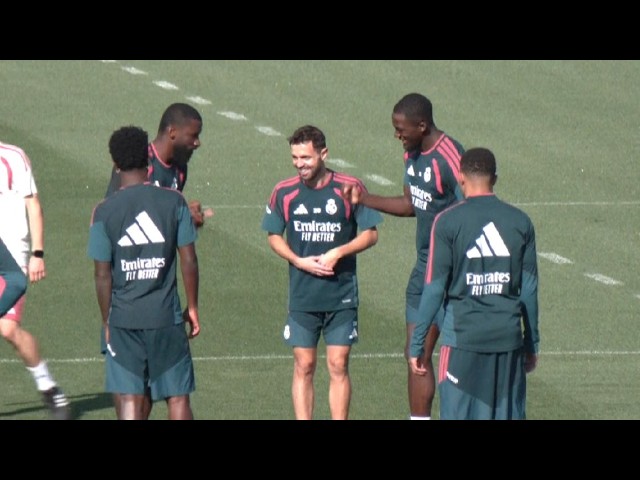 Rudiger, Bernardo, Mbappe - Rock, Paper Scissors in Real Madrid training