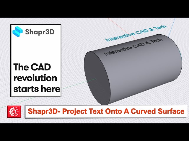 Shapr3D- Project Text Onto A Curved Surface