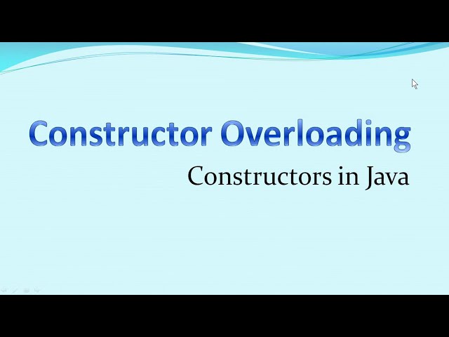 Constructor Overloading Concept Explained | Program Example | Java | ICSE