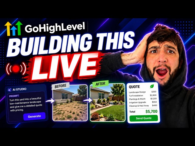 Building a Full-Stack Landscaping App in GoHighLevel AI Studio