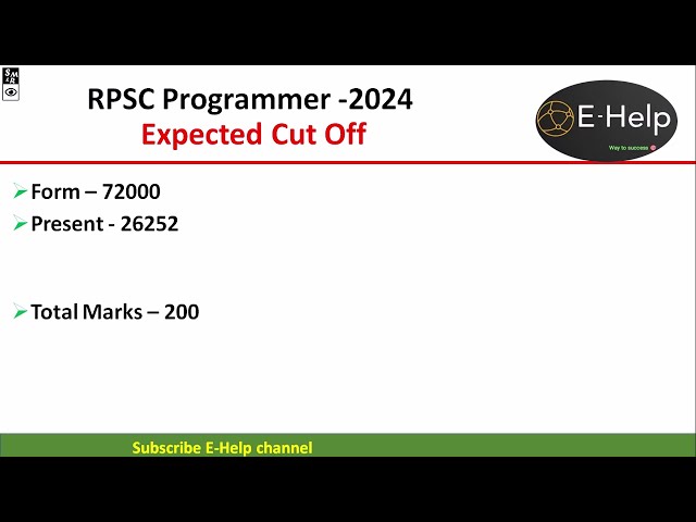 RPSC Programmer Exam 2024: Cut Off Predictions & Analysis