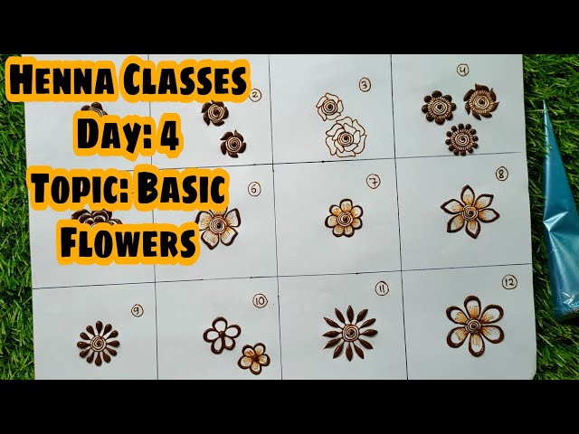Henna Class day 4  || Learn  Basic Mehndi Flowers | Learn henna designs with Thouseen