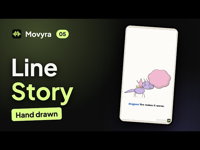 Make Hand-Drawn Animated Stories With AI | Movyra Tutorial 05: Line Story