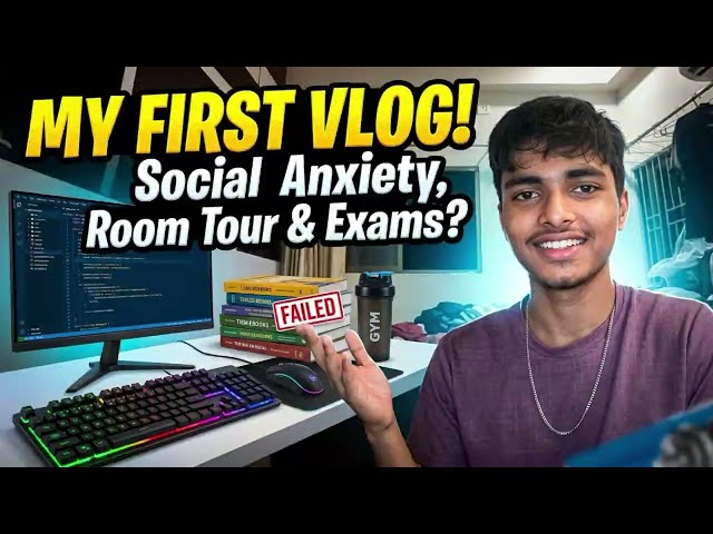 Surviving The Chaos: Exams, Social Anxiety & My Setup | First Vlog