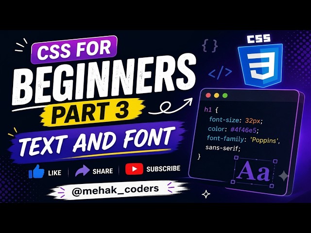 CSS TEXT & FONTS Easy Tutorial for Beginners 💻