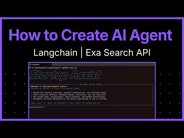 How to Create AI Agent with Langchain | Exa Search AI Agent 