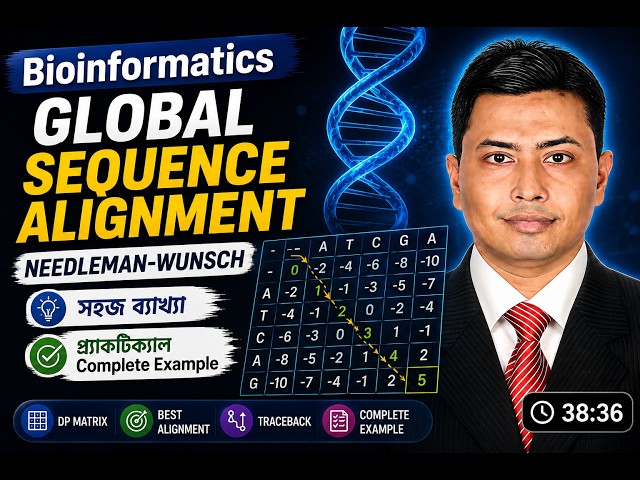 Bioinformatics: How Global Sequence Alignment Works | Needleman-Wunsch Algorithm + Full Example