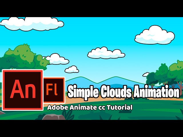 Clouds Animation for Beginners | Adobe Animate CC Tutorial | 2D Cloud Animation Tutorial