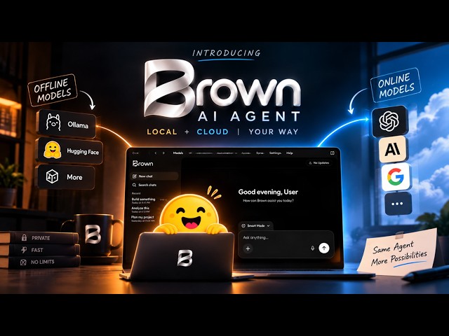 I Built a Hybrid AI Agent That Runs Offline 🤯 | Brown AI