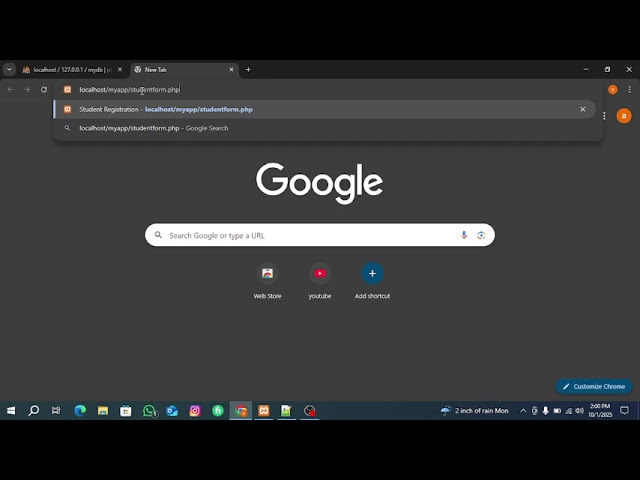 PHP & MySQL Tutorial | Student Registration & Contact Form with Database (Frontened and Backened)