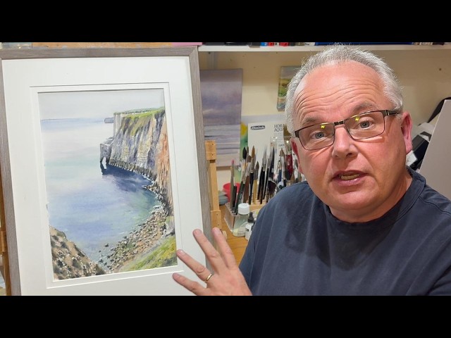 How to Paint Atmospheric Cliffs and Reflections in Watercolour