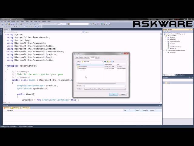 1. How to use RSK with Kinect