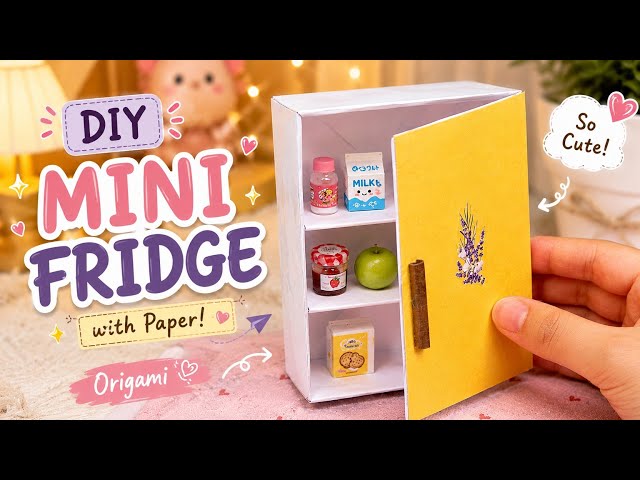 Miniature Fridge Using Only Paper | Easy Paper Craft Tutorial 