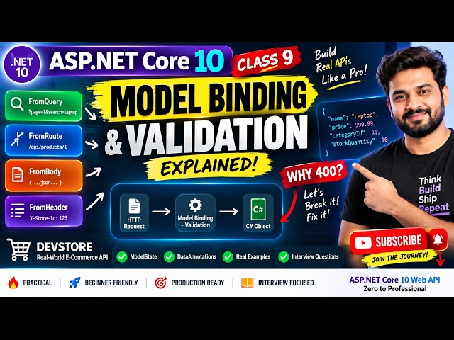 ASP.NET Core 10 Model Binding Explained — FromQuery, FromRoute, FromBody & Validation