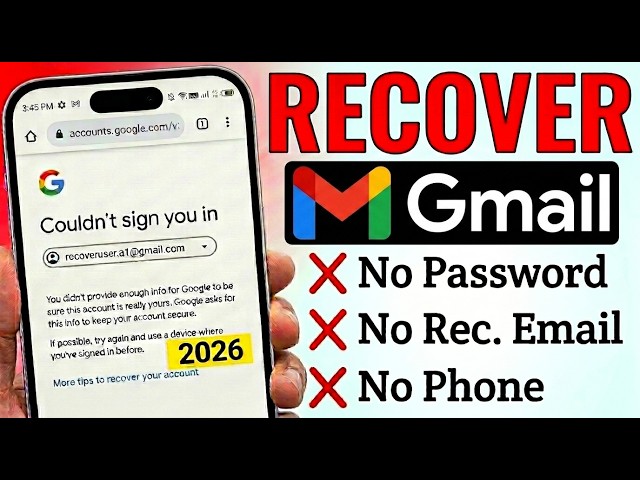 Gmail Account Recovery Kaise Kare | Email Recovery Kaise Kare | Gmail Account Recovery