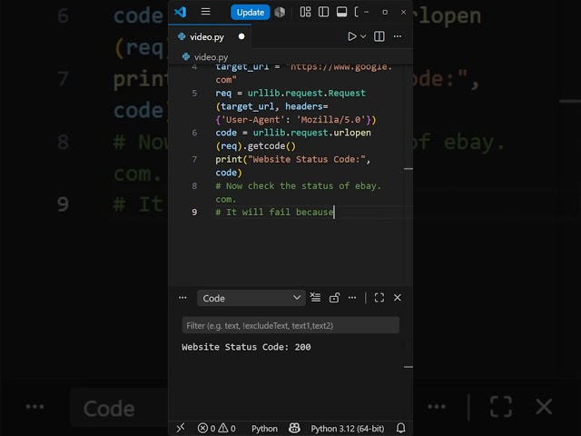 How Does Python Check The Status Of A Website?