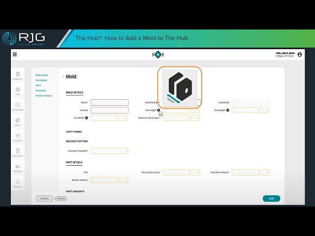The Hub®: How to Add a Mold | RJG Tutorial