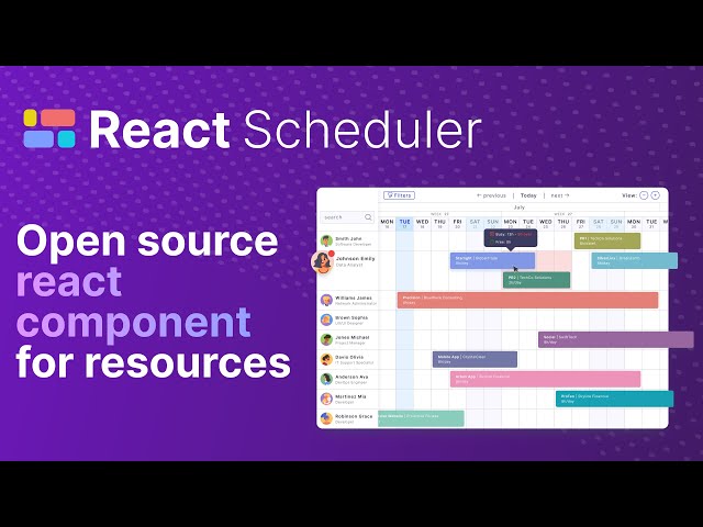 REACT SCHEDULER - open source React component for resources