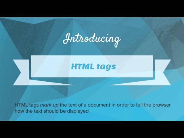Introduction to HTML