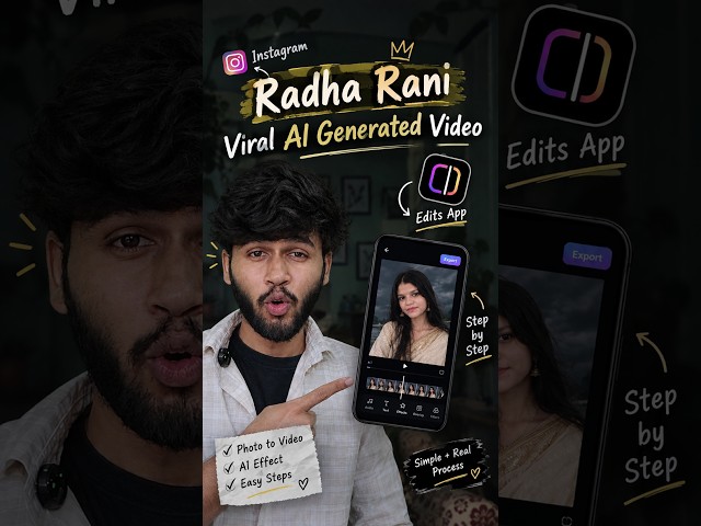 How to create Radha Rani AI video through mobile 📱✨ | AI Video Editing Tutorial