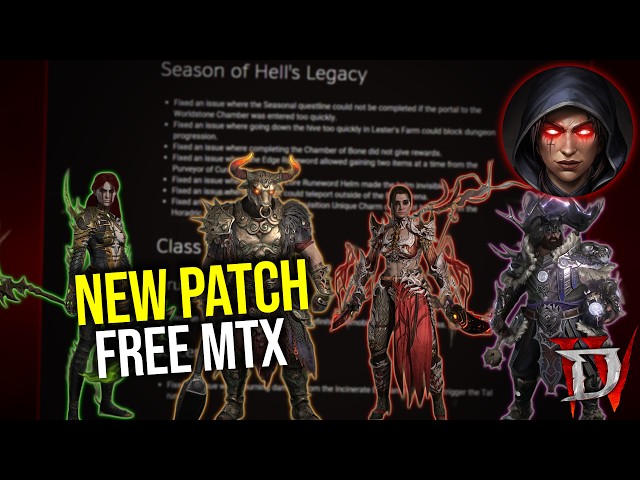 Diablo 4 - NEW PATCH Undocumented Changes & FREE MTX
