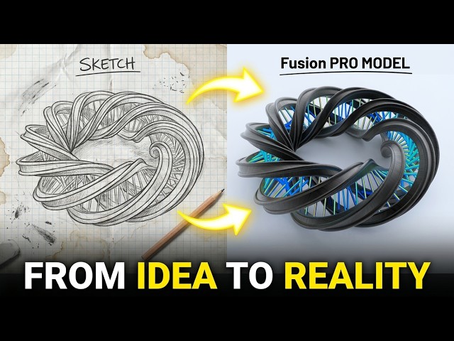 Fusion 360 From Zero | Beginner Step-by-Step Modeling Tutorial #29 Mobius DNA