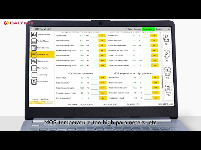 DALY PC software operation tutorial