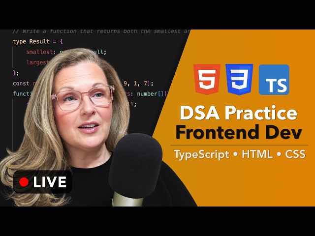 LIVE | TypeScript DSA Practice + QA for a Landing Page | Project Part 11