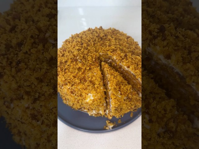 NO OVEN Honey Cake (Medovik) in a Pan! | Kitchen Tales By Saopie