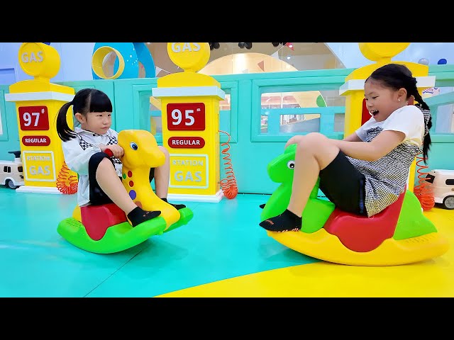 Main Perosotan, Flying Fox, Mobil Mobilan Main Mainan Binatang di Playground Anak