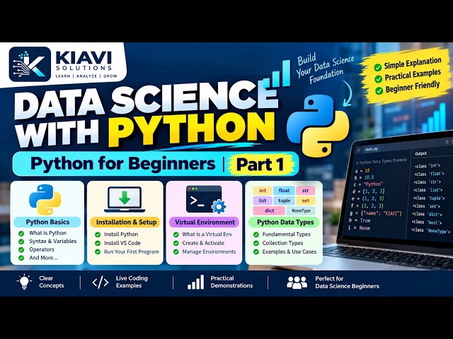 Python for Data Science Beginners in Malayalam | Basics, Virtual Environment & Data Types | Part 1