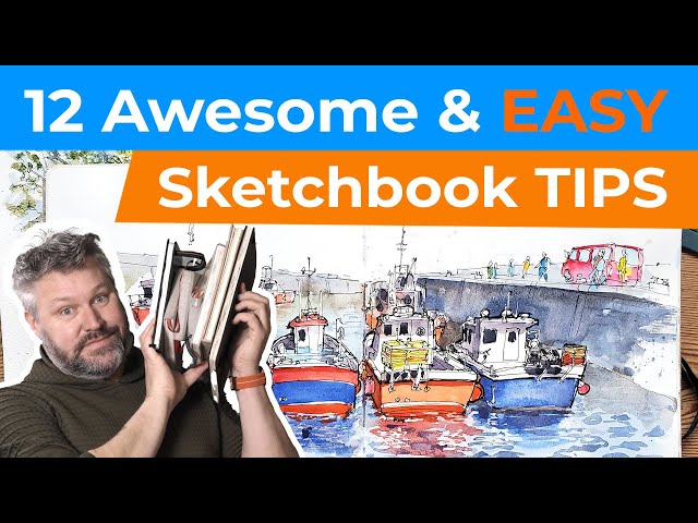 12 Simply Awesome Sketchbook Tips - EASY and FUN Ideas