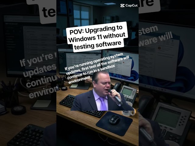 If you're upgrading an operating system, test all programs will work. #testing #Windows11