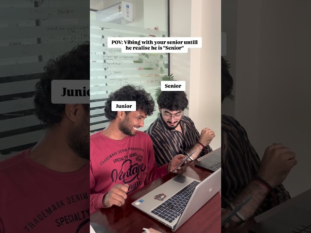 Seniors when they realise who they are 👀  #cipherschools #codingcommunity #corporatelife #corporate