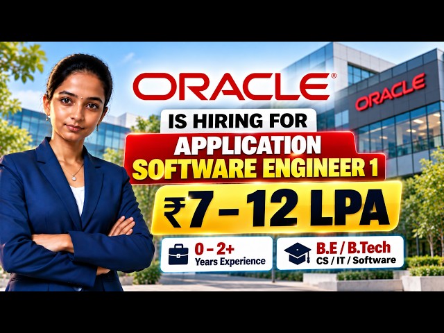 🚨ORACLE IS HIRING! | Application Software Engineer 1 | 0–2+ Years | Bengaluru 💻🔥