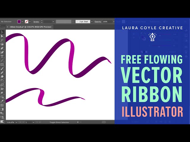 Illustrator Tutorial: Draw a free flowing vector ribbon