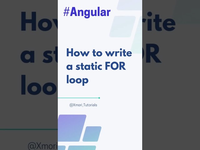 How to create Angular Dummy For Loop. For loop ionic #shorts