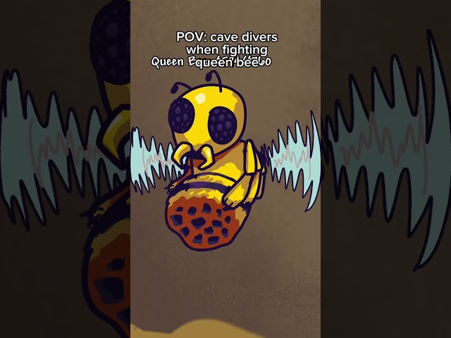 POV: cave divers when they fight queen bee #shorts #terraria #cavediver #animation