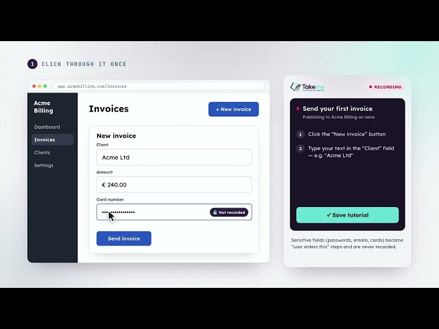 Takeme - onboarding knowlege