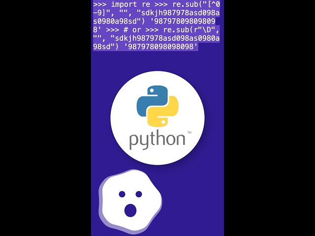 Removing all non-numeric characters from string in Python #shorts
